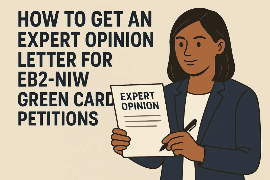 Expert Opinion Letter for EB2-NIW Green Card Petitions