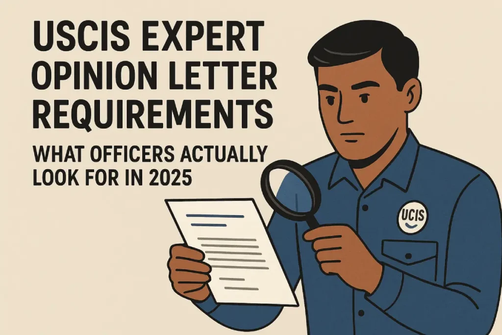 USCIS Expert Opinion Letter Requirements: What Officers Actually Look For in 2025