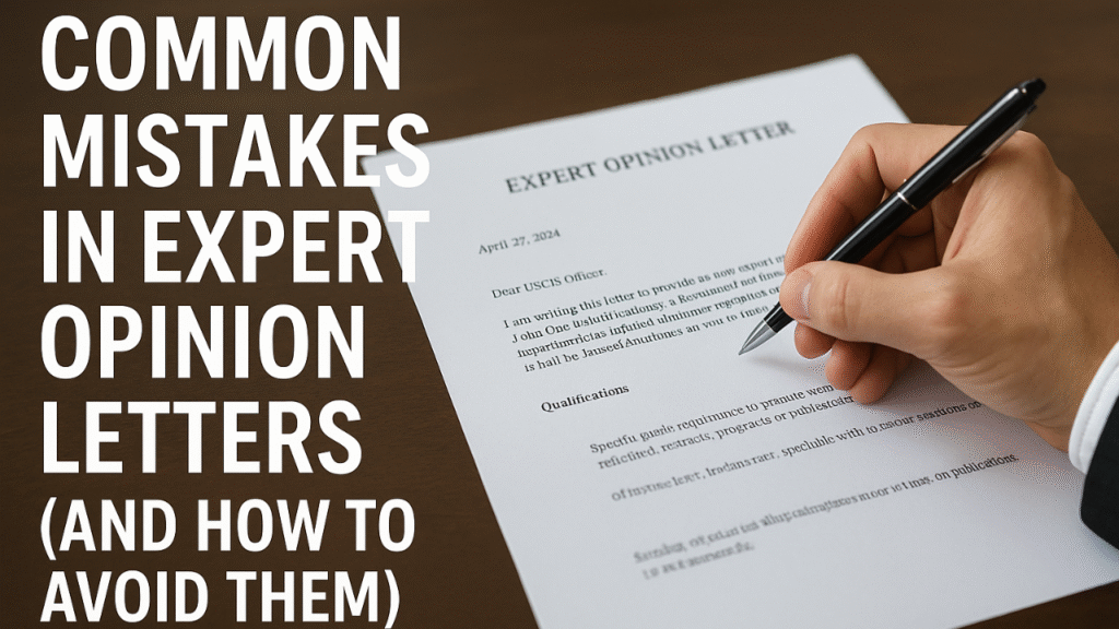 Expert Opinion Letter