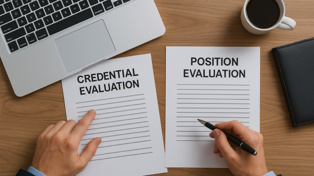 Position Evaluations vs. Credential Evaluations: What's the Difference for U.S. Immigration? Position Evaluations vs. Credential Evaluations: What's the Difference for U.S. Immigration