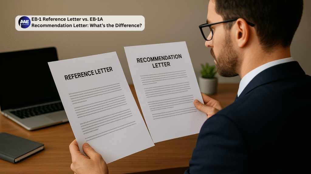 EB-1 Reference Letter vs EB-1A Recommendation Letter Explained
