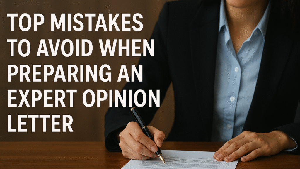 Expert Opinion Letter