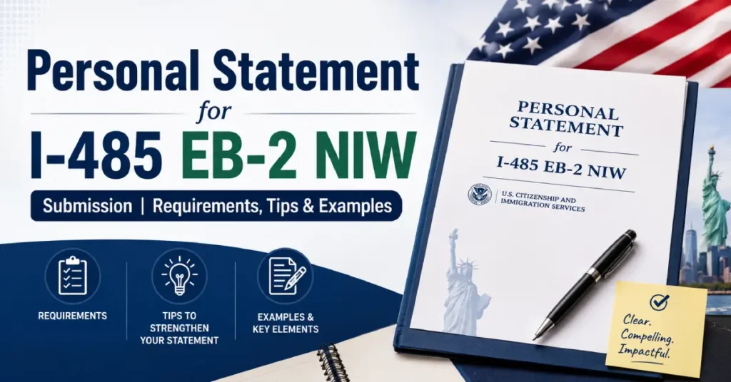personal statement for I-485 EB2 NIW submission