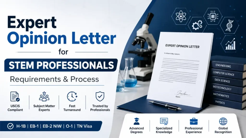 Expert Opinion Letter for STEM Professionals