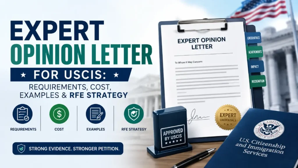 Expert Opinion Letter for USCIS: Requirements, Cost, Examples & RFE Strate Expert Opinion Letter for USCIS