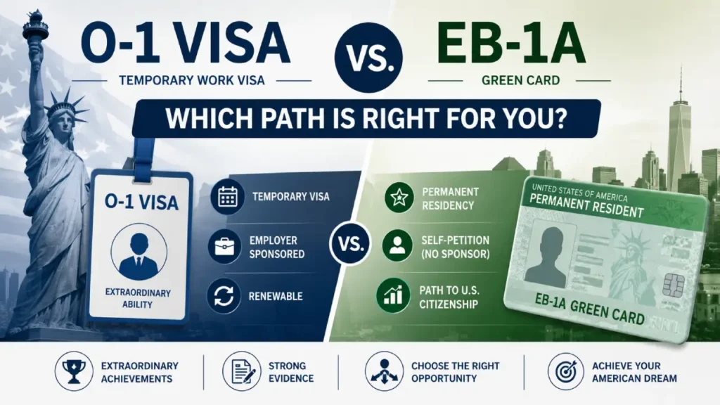 O-1 Visa vs. EB-1A Green Card