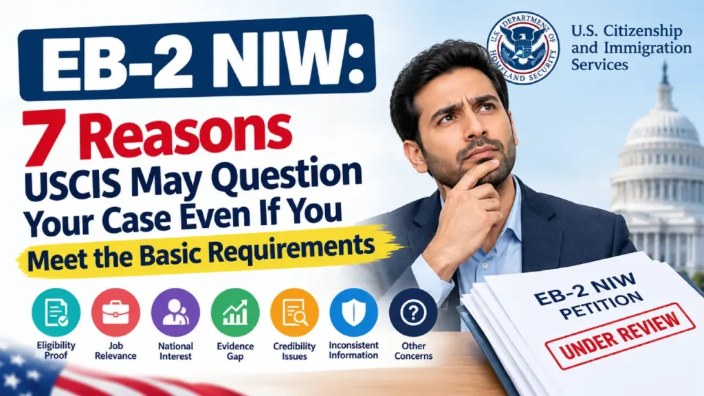 EB-2 NIW: 7 Reasons USCIS May Question Your Case Even If You Meet the Basic Requirements EB-2 NIW USCIS questions