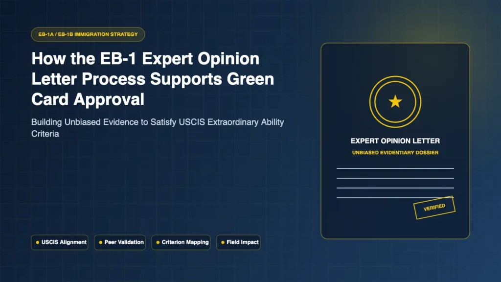 How the EB-1 Expert Opinion Letter Process Supports Green Card Approval