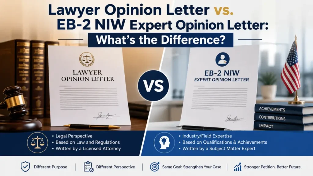 Lawyer Opinion Letter vs. EB-2 NIW Expert Opinion Letter: What's the Difference?