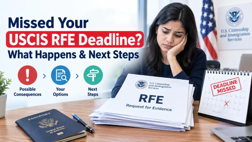 Missed Your USCIS RFE Deadline? What Happens & Next Steps missed USCIS RFE deadline