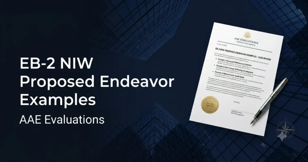 EB-2 NIW proposed endeavor examples